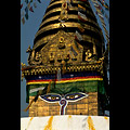 Nepal - Kathmandu, Swayambhunath particolare dello stupa